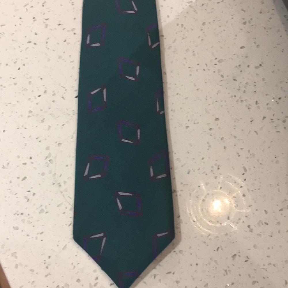 Henry Gretel green silk tie